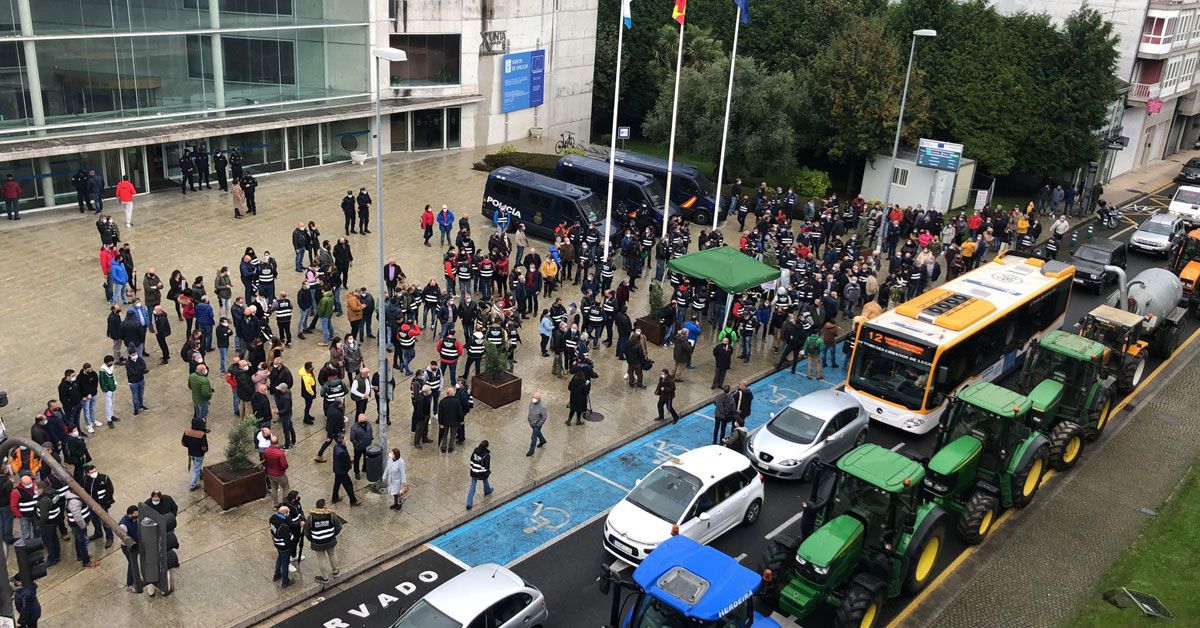 gandeiros tractorada Lugo protesta 4 noviembre1