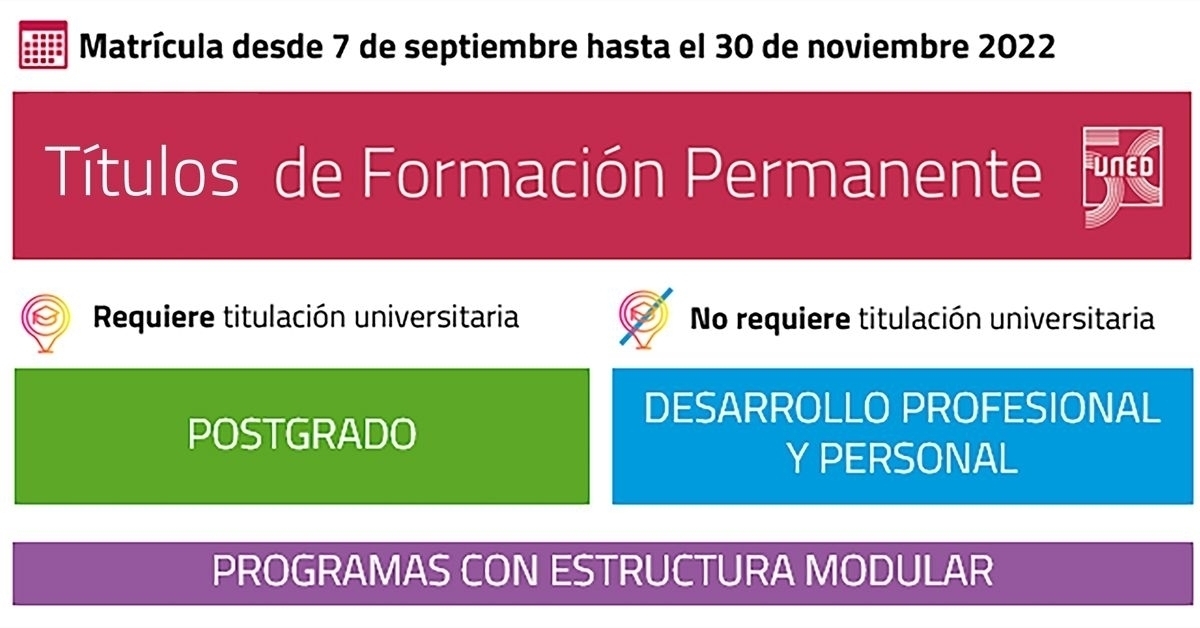 formacion permanente matricula uned