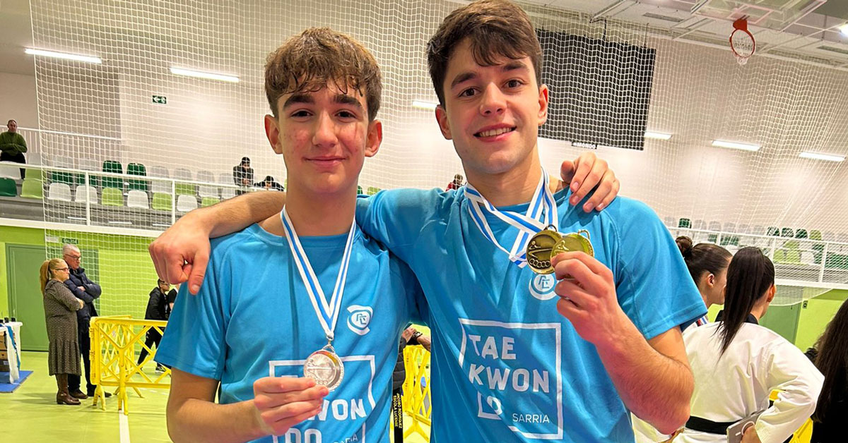 Álex Camba e Mateo Fernández AC taekwondo Sarria