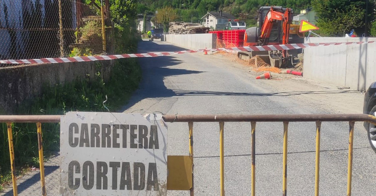 Obras muro estación Adif Sarria