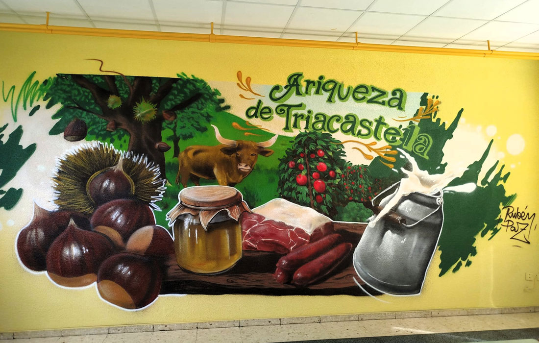 Mural-comedor-CEIP-Triacastela