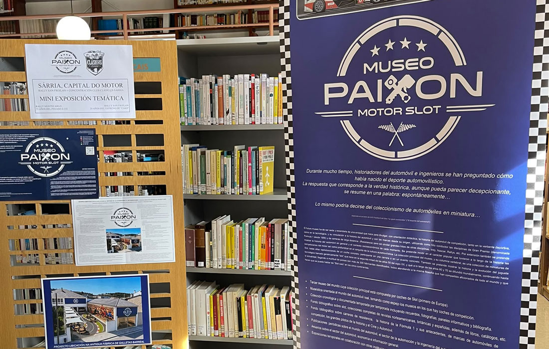 exposición-Museo-Paixón-Motor-Slot-Sarria-biblioteca