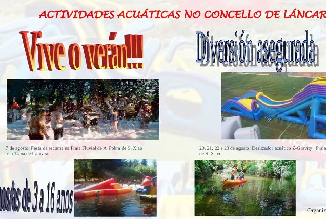 cartel actividades acuaticas lancara