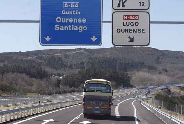 a 54 autovia lugo santiago ourense