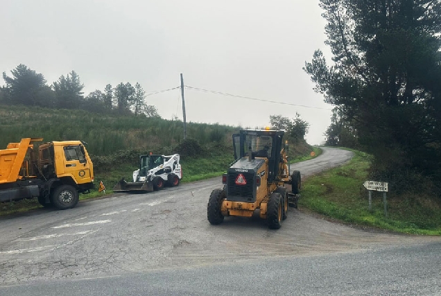 Obras na LU P 5808 no Saviñao