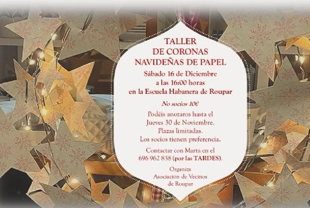 taller de coroas de papel roupar portada