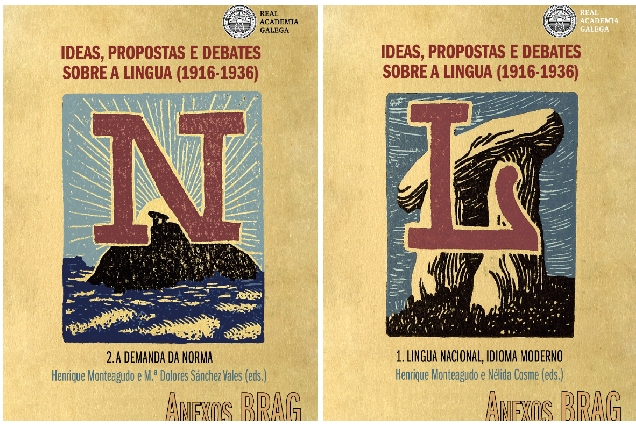 Portadas de 'Ideas, propostas e debates sobre a lingua'