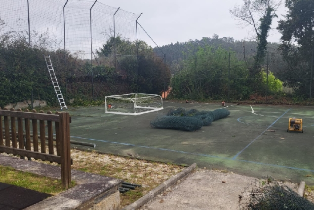 Imaxe das obras no parque de Bergondiño