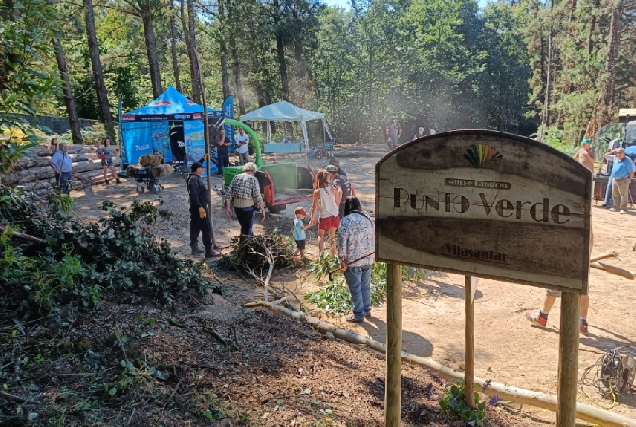 Imaxe do punto verde habilitado pola granxa ecolóxica Millo e Landras de Vilasantar