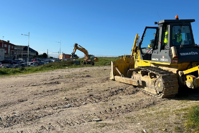 Imaxe das obras do novo aparcadoiro do CHUAC