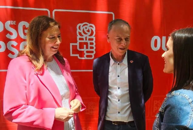 A candidata socialista por Ourense ao Parlamento Europeo, Lorena Guerra Vigo, mantivo unha reunión de traballo coa deputada no Congreso, Marga Martín, e co senador, Rafa Villarino