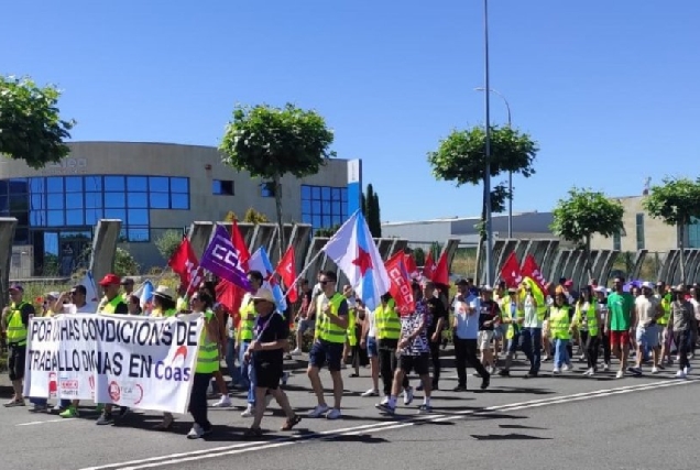 Manifestación dos traballadores de COASA