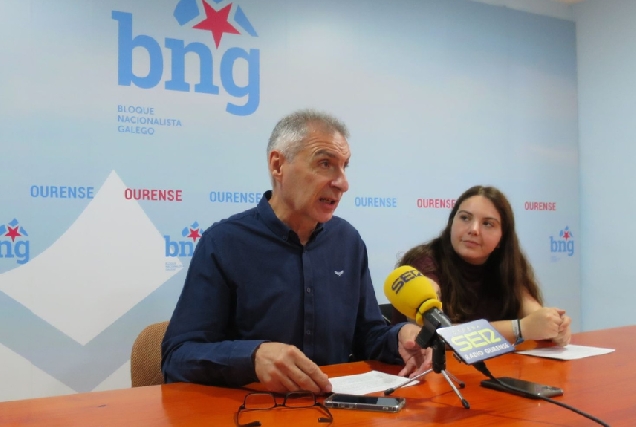 Luis Seara e Erea Blanco, grupo municipal do BNG no Concello de Ourense